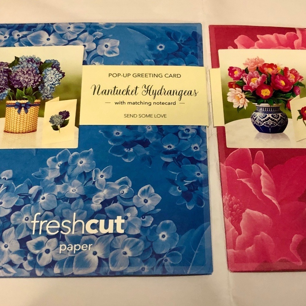 New Hydrangea & Peony Floral 3D Pop Up Bouquets
